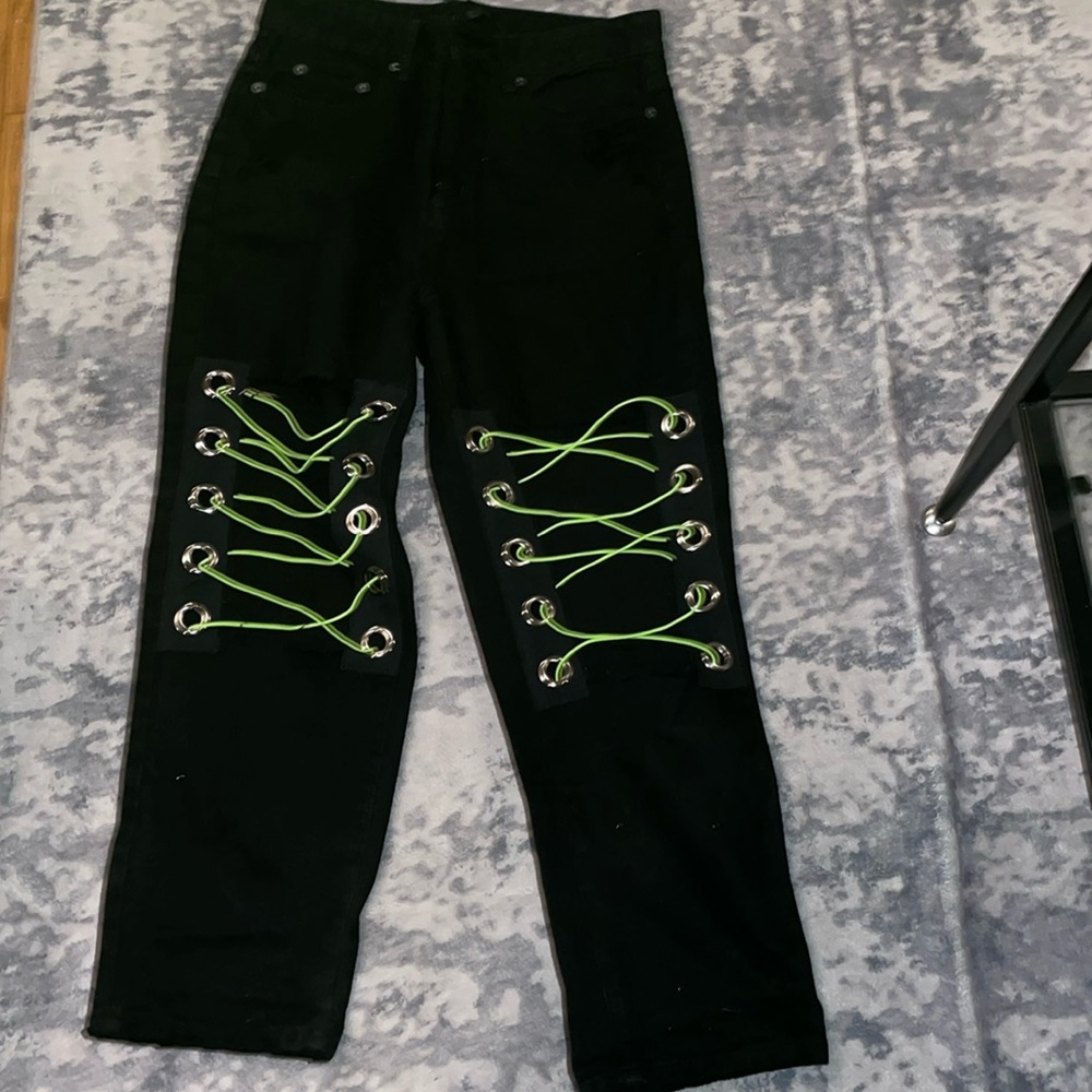 Straight Leg Cool Design Jeans